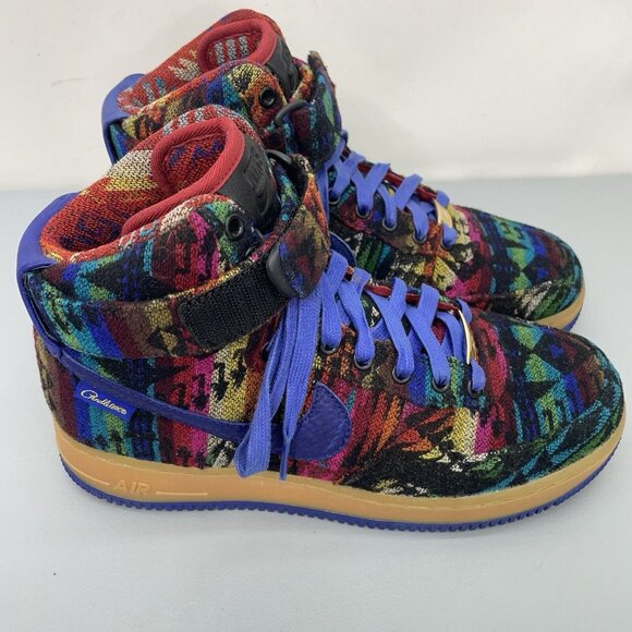 Nike Pendleton Wool Air Force 1 One NikeID Sneakers Aztec Colorful Mens 6.5 - Picture 3 of 16